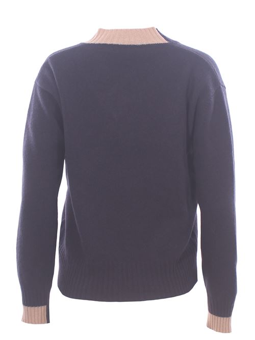 two-tone v-neck ANNA SERAVALLI | S1962M02202/024